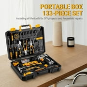 DEKOPRO 12V Cordless Drill Set, 133 Pieces Home Power Tool Set with 1500mAh Lithium-Ion Battery & Charger, Lightweight Tool Kit in Storage Case
