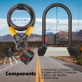 thumbnail image 2 of SUNYA Bike U Lock with Cable - Heavy Duty Bicycle U-Lock , U Lock for Bicycle , 14mm Shackle and 12mm x1.5m Cable - 1 Mounting Brackets for Road Bike Mountain Bike Folding Bike(Standard), 2 of 7