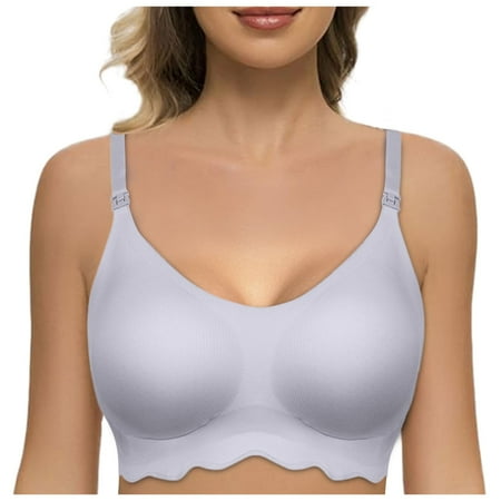 Zshosam Women s Thin Bra Without Underwire Soft Bustier Seamless Bra Without Underwire With Additional Bra Extension(PP2 XL)