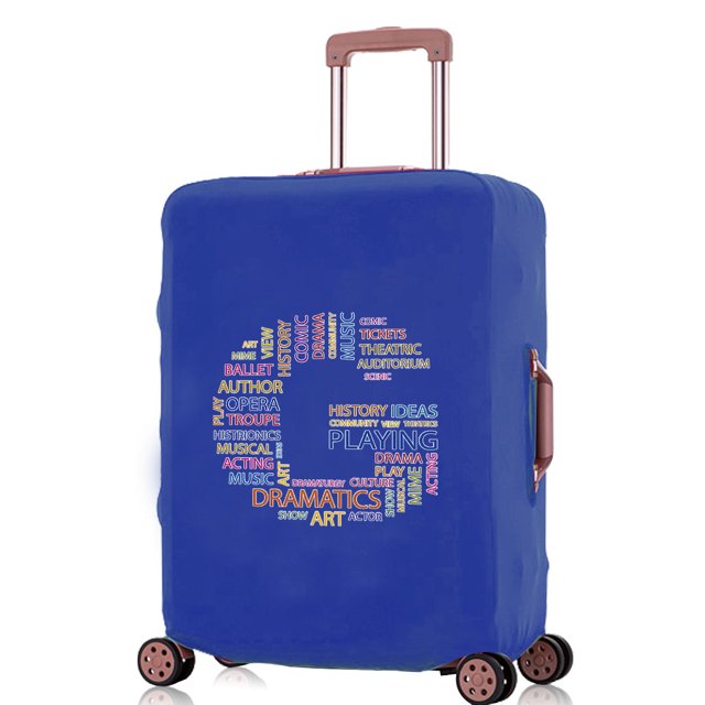 2024 Luggage Covers Travel Accessories Suitcase Cover Protector Reusable Washable 18-32inch Text Letter Printed Pattern Series 8text G S