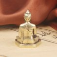 thumbnail image 3 of Estatua de Buda de la Medicina de latón envejecido de 30 mm, tamaño pequeño, 3 of 3