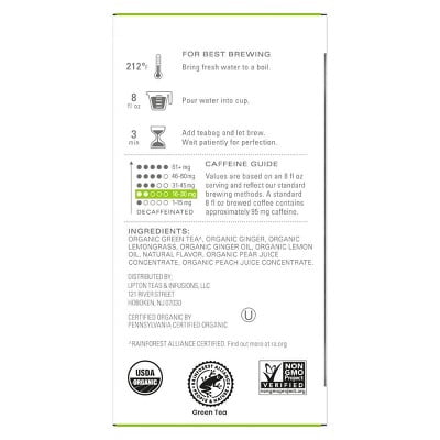 Tazo Organic Green Ginger Tea Bags - 16ct