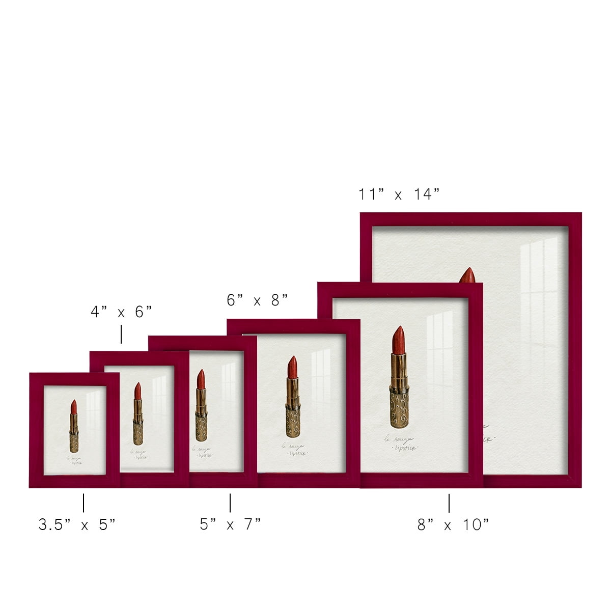 Gilded Toiletries III - Framed Print w/glass - Cherry Red