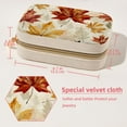 thumbnail image 5 of Thanksgiving Leaves Velvet Portable Storage Box with Removable Compartment: Gift-Ready Organizer for Bracelets, Necklace, and Jewelry, 5 of 7
