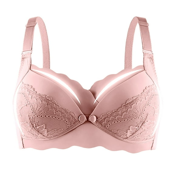 FhsagQ Bra Women's Bras Lace Rose Teddy Women Solid Nursing Underwear Thin Hole Cup Breathable Maternity Bra Push up Sag Bra Bras for Women Plus Size Plus Size Bras for Women Yellow 38