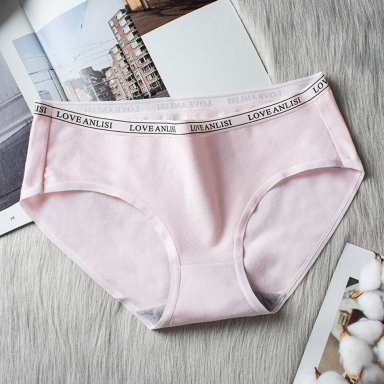 Feiona-4PS Women's Underwear Mid-Waist Panties Cute Sweet
