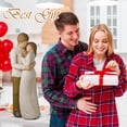 thumbnail image 6 of Hand-Painted Couple Figurine - Romantic Anniversary Gift for Wedding, Valentine's Day, Christmas, Home Decor, 6 of 8
