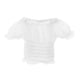 thumbnail image 3 of Camiseta de manga corta elástica ajustada con mangas abullonadas para mujer a escala 1/6 Blanco A, 3 of 9