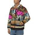 thumbnail image 3 of Kdxio Graffiti Lamp Urban Scene Print Men Hoodies Casual Hoodies for Men with Zip Pockets Full Zip Long Sleeve Sweatshirt Sports Hooded Jacket-Small, 3 of 5