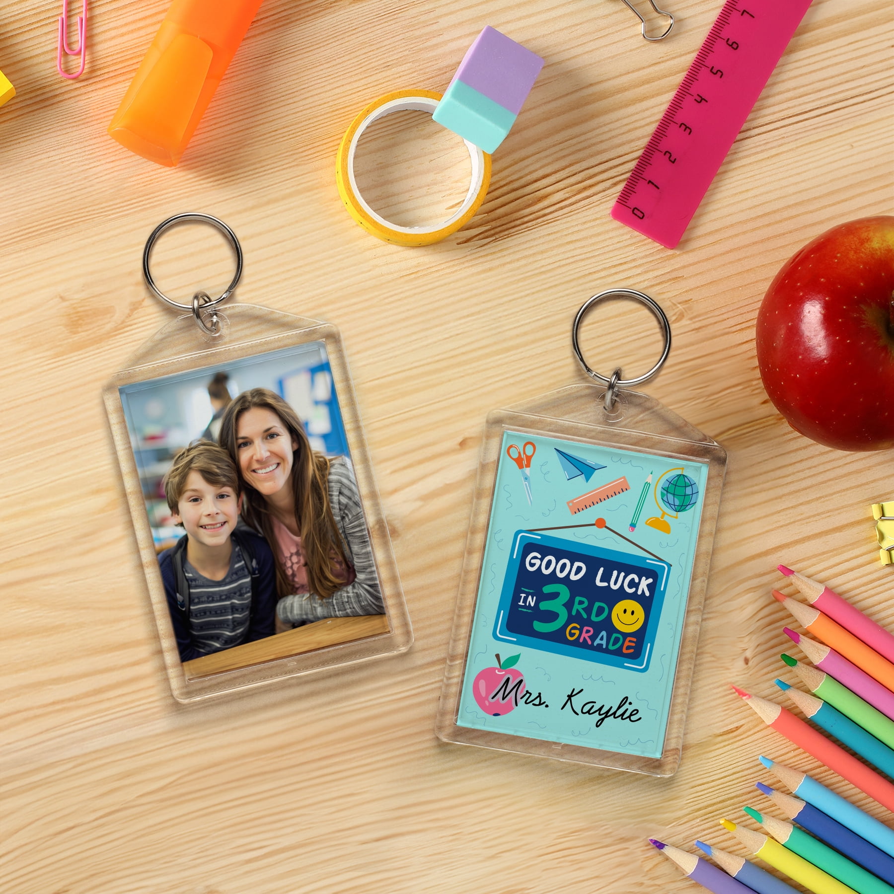 Snapins 2" x 3" Clear Acrylic Photo Keychains - Pack of 36