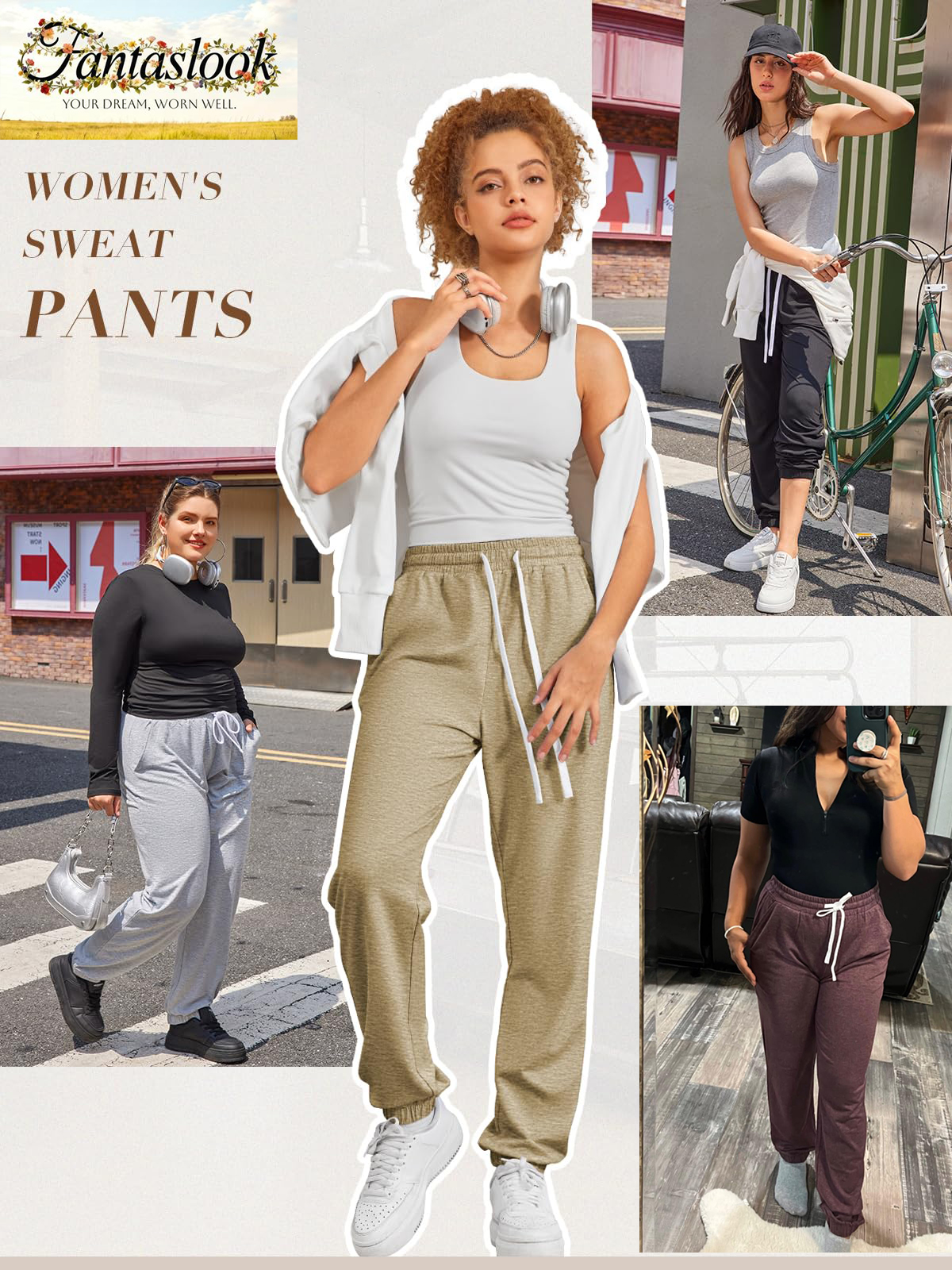 Fantaslook Women's Casual Sweatpants Joggers with Pockets photo 7