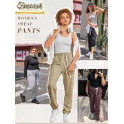 Fantaslook Casual Womens Sweatpants Lounge Travel Pants Elastic Waist Drawstring Joggers with Pockets Athletic Outfits