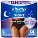thumbnail image 1 of Ropa interior para incontinencia Always Discreet Overnight Women L 14, 1 of 9