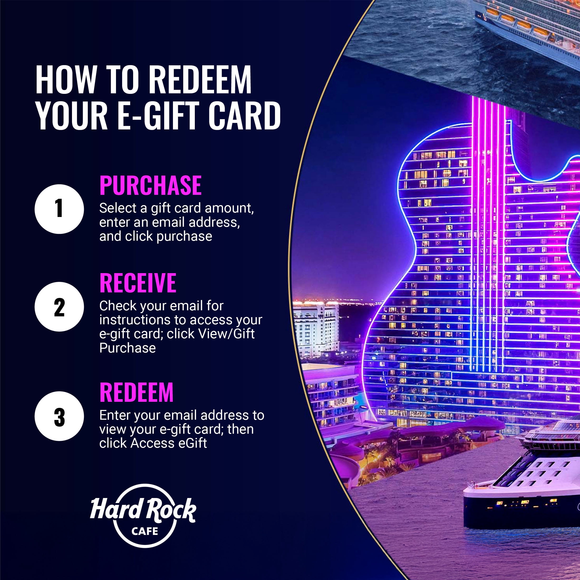 Hard Rock Cafe $25 eGift Card [Email Delivery]