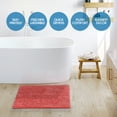 thumbnail image 2 of Nestl Bathroom Rugs, Machine Washable Bath Mats For bathroom Floor Rugs, Nonslip Backing Rubber Bath Rug, Rose, 2 of 6