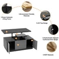 thumbnail image 5 of TSKER Modern Gray Multi-functional Rectangle Lift-top Coffee Table Extendable with Storage, 5 of 9