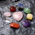thumbnail image 1 of Crystal Jade Chakra Combination Set Pink Crystal Love Hexagon Pillar Pendant Colorful Stone Gift Box, 1 of 8