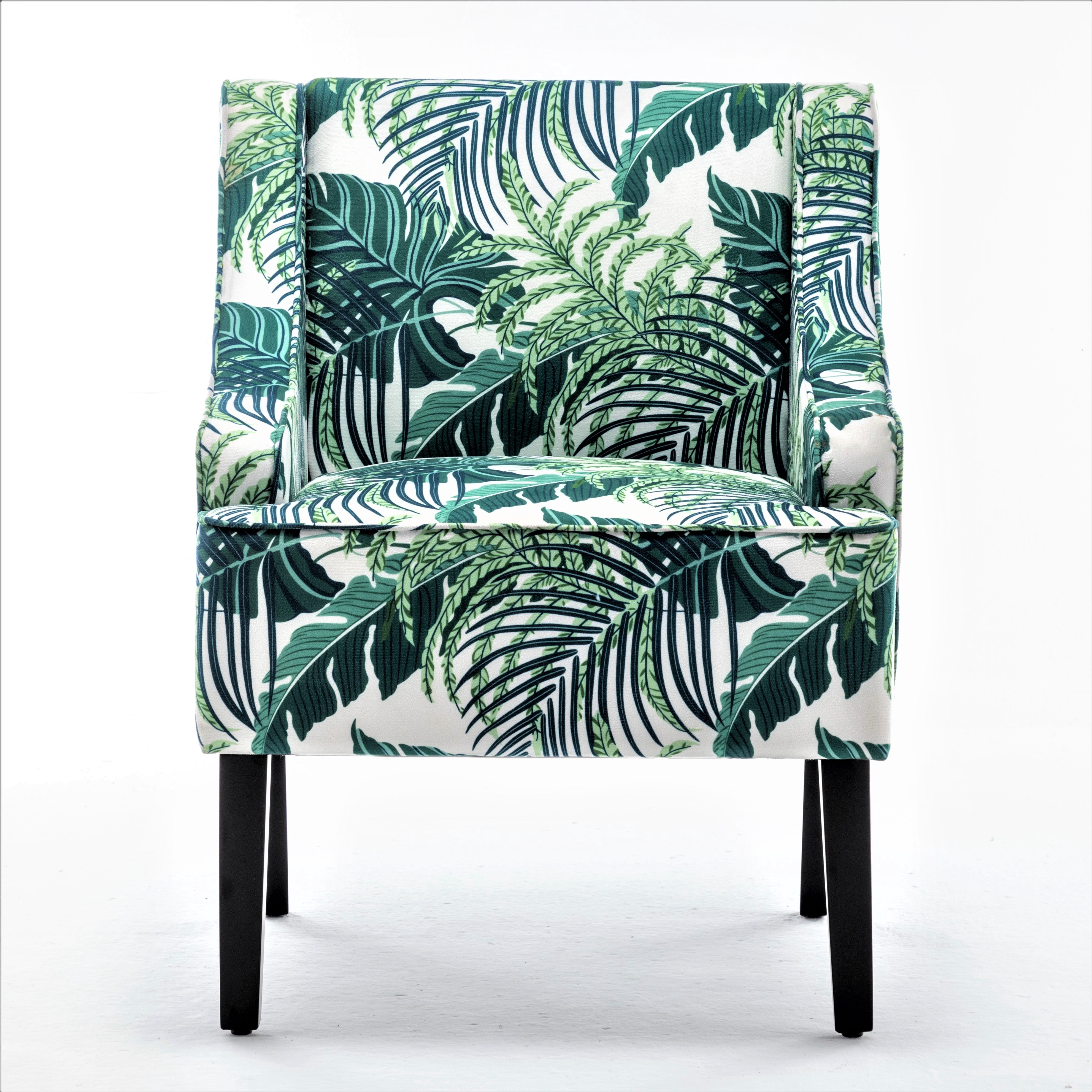 US Pride Furniture Correen 25" Wide Microfiber Accent Chair with Recessed Arms, Green