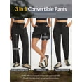 thumbnail image 2 of baleaf Women's Hiking Pants 29'' Convertible Zip-Off Pants with 6 Pockets Water Resistant Lightweight Quick Dry UPF 50+ Black L, 2 of 7