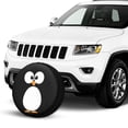 thumbnail image 2 of KAKALAD Cute Cartoon Penguin Spare Tire Cover Universal Vehicle Accessories Buckle Car Tools 15”in, 2 of 6