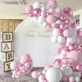 thumbnail image 4 of Conjunto de corona de globo rosa, arco de globo rosa relleno, diferentes tamaños, globo de látex, decoración de fiesta de cumpleaños de princesa de boda, 4 of 7