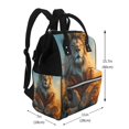 thumbnail image 2 of Fuzoiu Prairie Meditating Lion Print Diaper Bag Backpack,Baby Essentials Travel Tote,Multi function Waterproof Diaper Bag, Travel Essentials Baby Bag - Unisex, 2 of 6