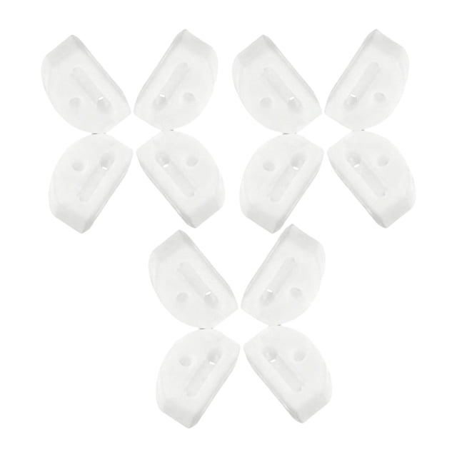 BELOVING 12Pcs 3 Hole Bridge Beads for Musical Instrument Ukulele Nylon String Guitar White
