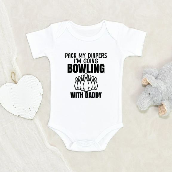 Newbabywishes - Pack My Diapers I'm Going Bowling With Daddy Baby Clothes for Boys and Girls