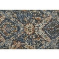 thumbnail image 4 of HomeRoots 10' Blue Orange And Ivory Floral Power Loom Runner Rug With Fringe, 4 of 8