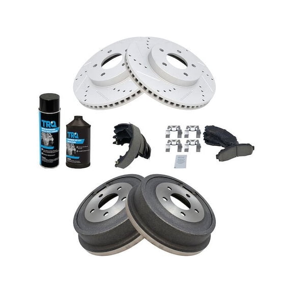 Brake Pad Rotor Shoe Drum Kit - Compatible with 2003 - 2007 Saturn Vue 2004 2005 2006