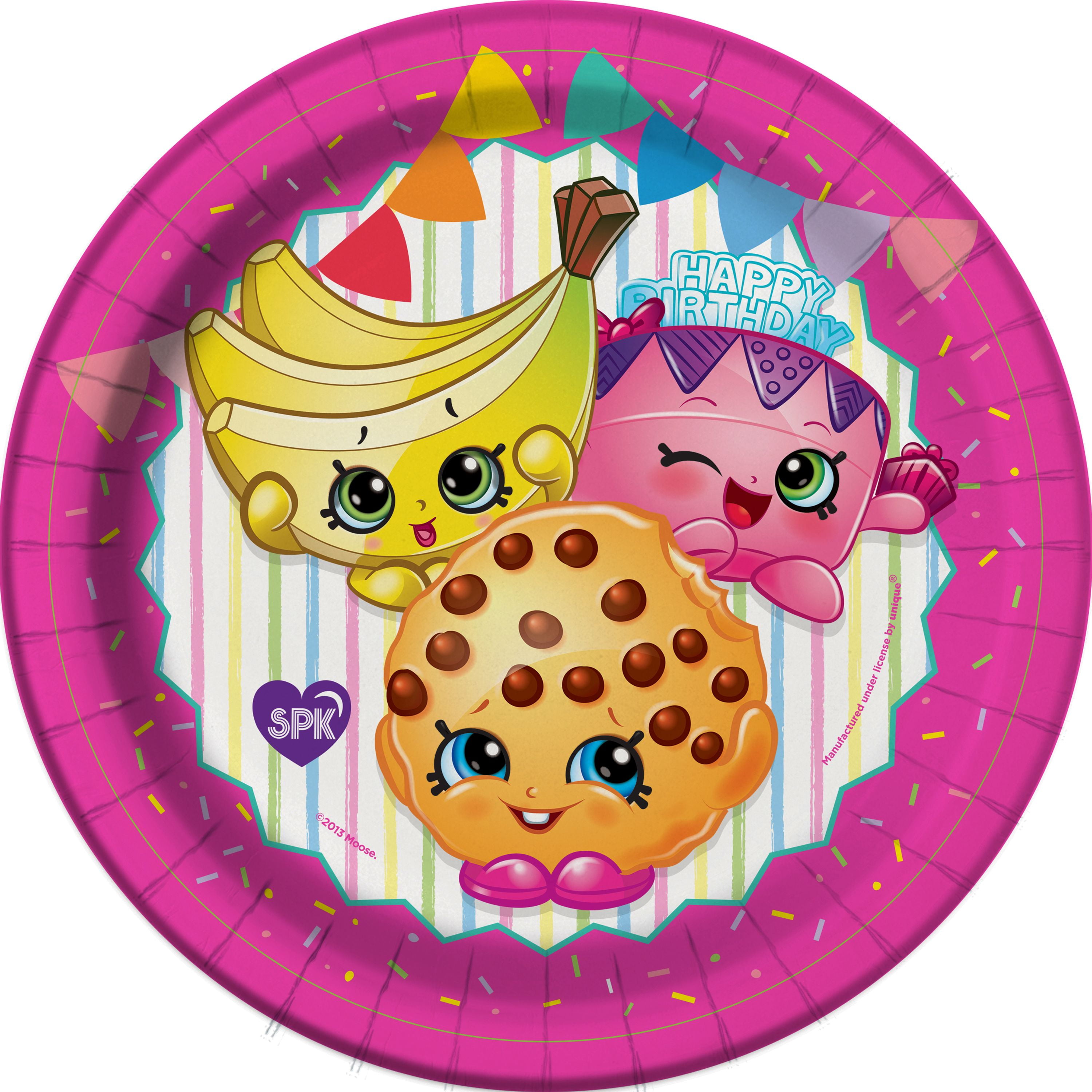 8ct Birthday Party Supplies 7/" Shopkins Paper Dessert Plates