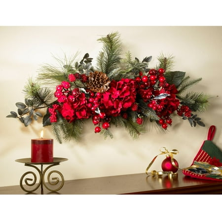 30-Inch Holiday Hydrangea Swag