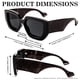 thumbnail image 5 of Gafas de Sol FEISEDY Sobredimensionadas Cuadradas con Montura Gruesa B4074, 5 of 8