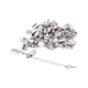 thumbnail image 1 of Juego De Extremos De Broche Y Clip Con Cadena Extensora 12 Piezas Plata, 1 of 6