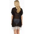 thumbnail image 2 of HAPPY BAY Women's Chiffon Summer Beach Open Front Holiday Kimono Beachwear Duster Cardigans XL-XXL Jet Black_AB738, 2 of 5