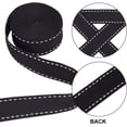thumbnail image 6 of 3 Sizes 0.6 to 1.5 Inch Black Stitch Edge Grosgrain Ribbon 15 Yards Saddle Cotton Ribbon with White Double Sided Edge Lines Stitched Webbing for Sewing DIY Crafts Gift Packaging Wrapping diy Black, 6 of 6