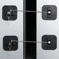 thumbnail image 1 of Cerradura para refrigerador BAOWEIJD, 2 unidades, seguridad infantil con llaves, 1 of 6