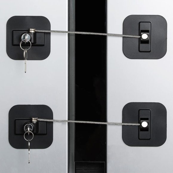 Cerradura para refrigerador BAOWEIJD, 2 unidades, seguridad infantil con llaves