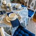 thumbnail image 4 of Barnett Home Decor Microsuede Dining Chair Cushions with Ties, 16.5 x 18, Pack of 2 – Royal Blue – Reversible, Machine Washable, Latex Foam Fill, Microfiber Ultrasuede, 4 of 9