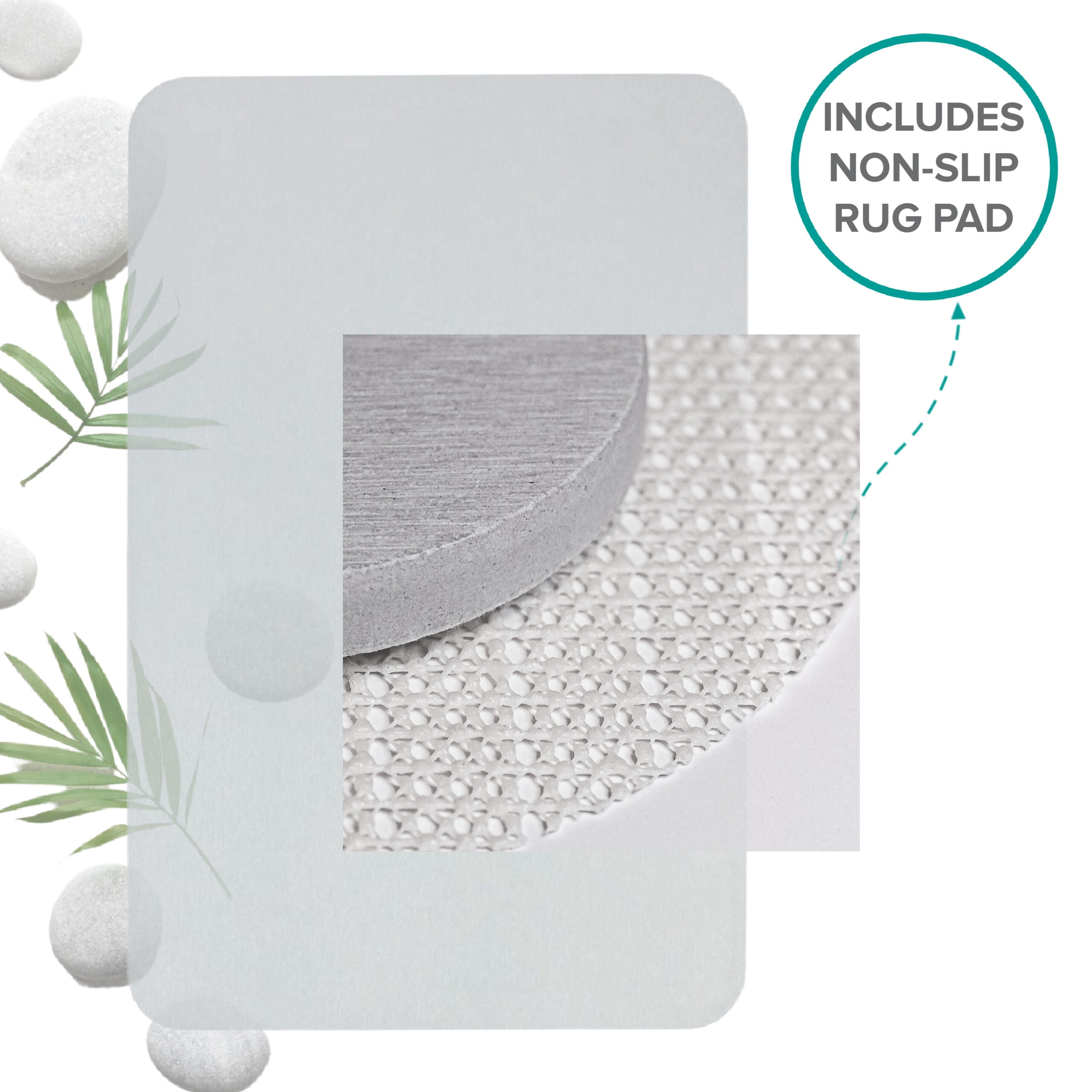 SlipX Solutions Quick-Dry Absorbent Non-Slip Bath Mat Made of Diatomaceous Earth (Eco-Friendly Stone Floor Mat, 17.75” x 13.75”)