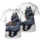 thumbnail image 2 of Camiseta con cuello redondo y estampado 3D para hombre, pantalón corto informal de manga corta, jersey de gran tamaño, ropa de calle a la moda para hombre, 2 of 4