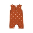thumbnail image 2 of Binpure Baby Sleeveless Sun Print Round Neck Button Romper with Pocket, 2 of 7