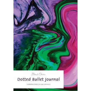 Dotted Bullet Journal: Medium A5 - 5.83X8.27 (Marbled) (Paperback)