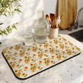 thumbnail image 3 of 2 Pack Washable Rubber Sunflower Cute Floral Dish Drying Mats for Kitchen Counter Home Large Coffee Bar Pad Accessories and Decor for Utensils Stemware (2pcs 19.5''x12''), 3 of 6