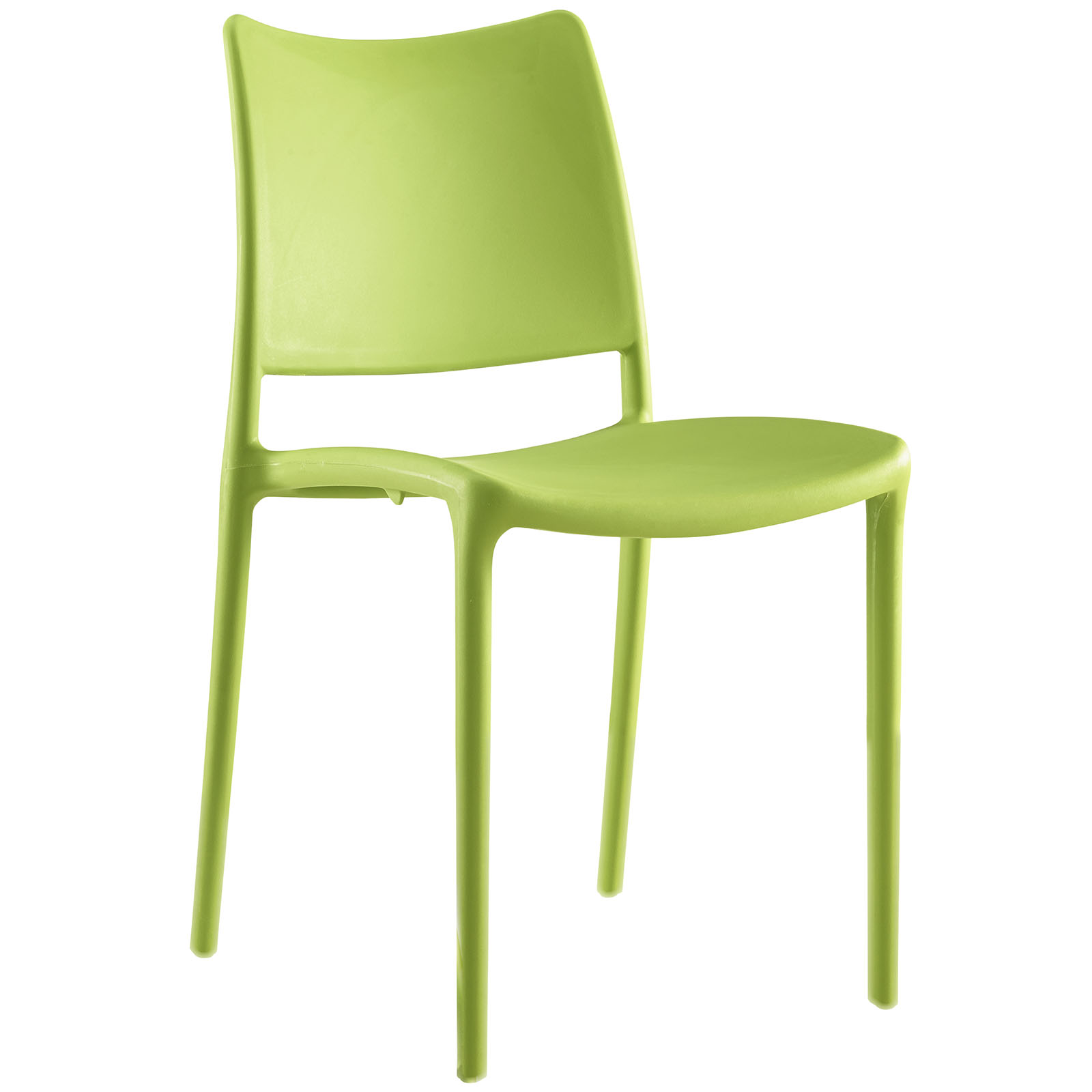 Modern Contemporary Urban Design Outdoor Kitchen Room Dining Chair ( Set of 4), Green, Plastic - image 3 of 5