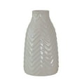 thumbnail image 1 of Sagebrook Home Vase à Chevrons 12 Pouces, Blanc, 1 of 1