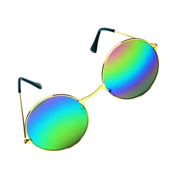 Qarigey Gafas de sol Colores surtidos Gafas de sol Forma redonda Marco de metal Ligero de moda para hombre Mujer Dorado, rosa Ropa, zapatos y accesorios Miscelánea dorado, colorido