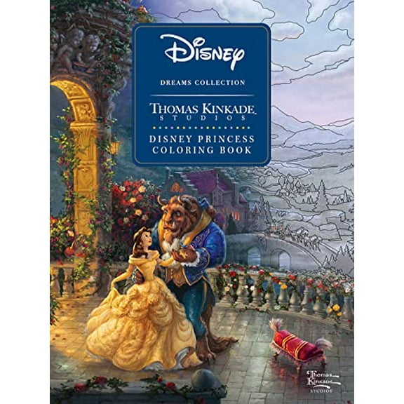 Pre-Owned Disney Dreams Collection Thomas Kinkade Studios Disney Princess Coloring Book, 9781524865559, 1524865559, Paperback,