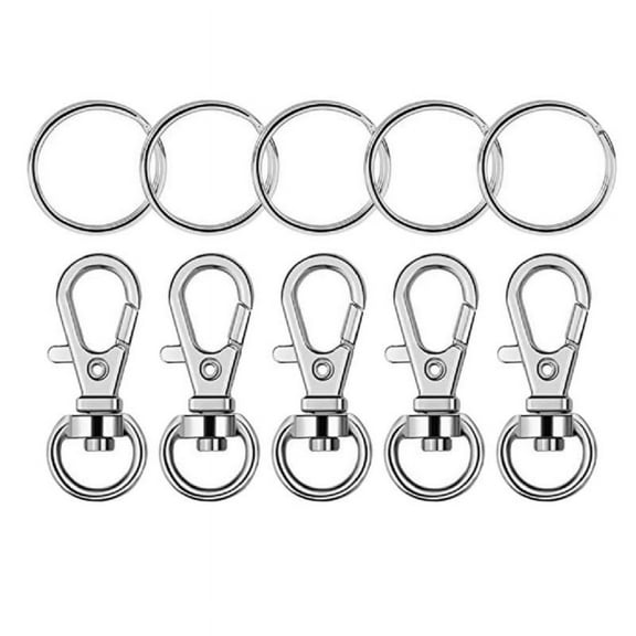50 Pcs 35 MM Alloy Key Chain Rings Swivel Clasps And Split DIY Key Rings