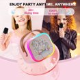 thumbnail image 5 of MEGNUT Kids Karaoke Machine, Mini Portable Speaker with Wireless Microphone and LED Lights Birthday Gifts for Home Party, Pink, 5 of 8